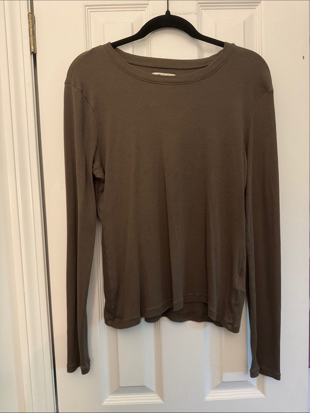 VGUC Madewell Brightside Finerib Crewneck Long-Sleeve Tee
